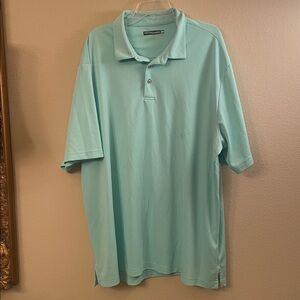 Men's Aqua Blue Polo Shirt 3XLT